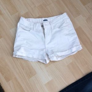 Old Navy girl white jean shorts